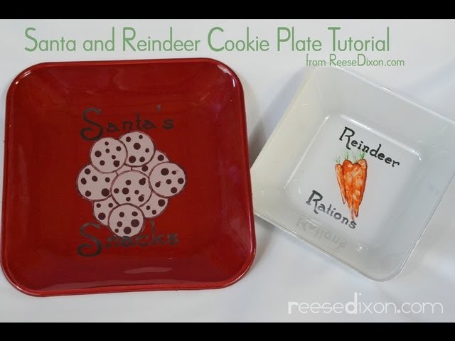 DIY Christmas gift for friends: Painted Cookie Plate!