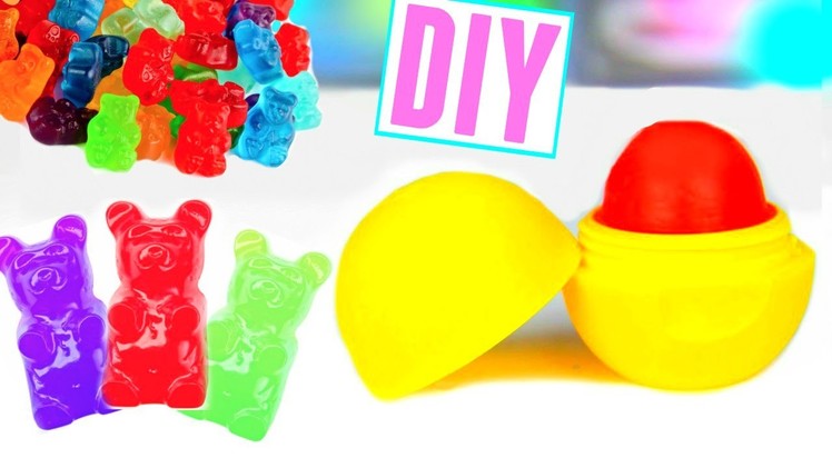 DIY EOS out of GUMMY BEARS! Make Lip Balm Out Of Candy!