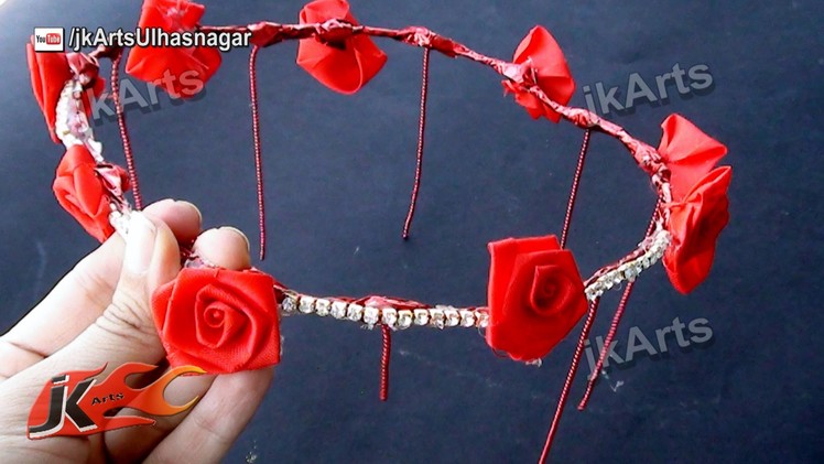 DIY Fresh Flower Tiara. Crown. Mukut | How to make - JK Arts 515