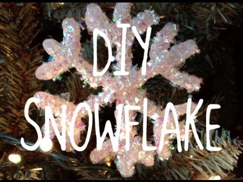 DIY Glitter Snowflake Ornament!