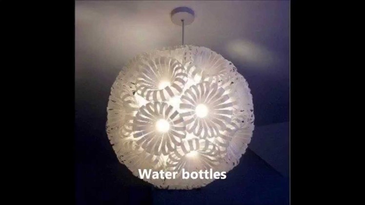 DIY lights and lamps with recycled materials