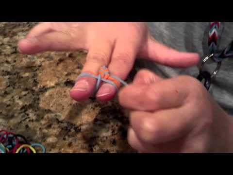 Easy How to make a fishtail rainbow loom bracelet without loom