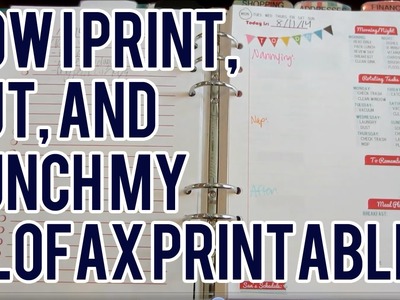 How I Print, Cut, and Punch My Filofax Printables