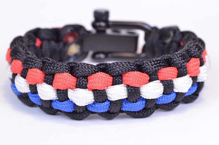 How to Add 3 Colors to the Basic Solomon Paracord Survival Bracelet - Bored?Paracord!