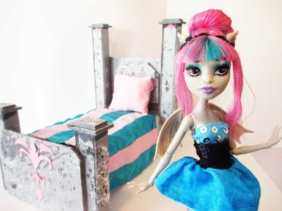 How To Make A Rochelle Goyle Doll Bed Tutorial.Monster High