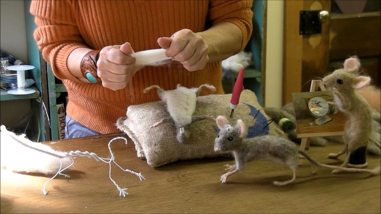 How to Needle Felt - Mouse Series 4: Pelt by Sarafina Fiber Art
