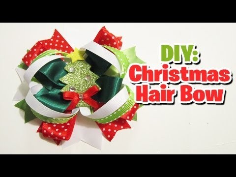 Last minute Christmas hair bow tutorial