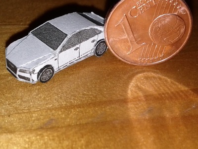 Paper model Audi A4 car (scale 1:220)