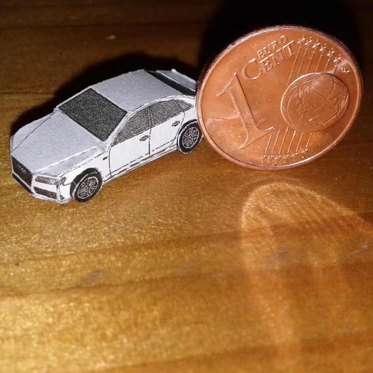Paper model Audi A4 car (scale 1:220)