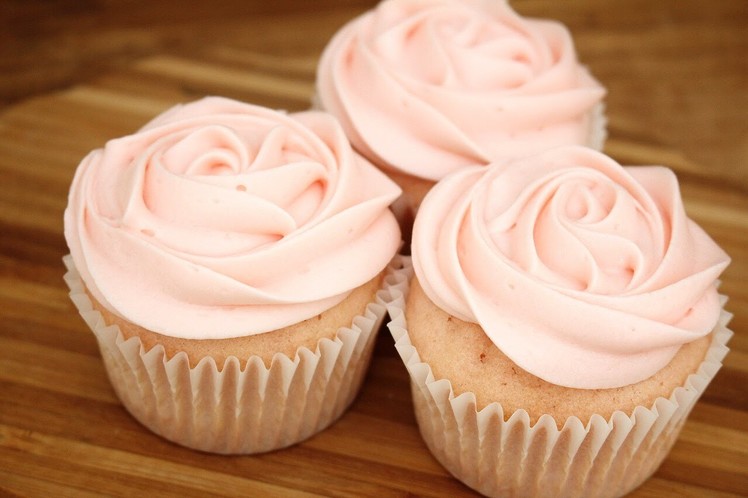 Pink Velvet Rose Cupcakes
