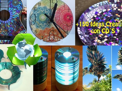 Reciclaje CD´s +150 Ideas. Recycling CDs +150 Ideas.