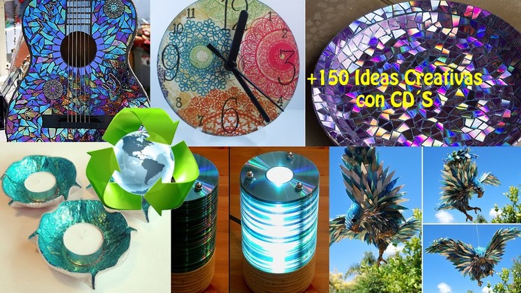 Reciclaje CD´s +150 Ideas. Recycling CDs +150 Ideas.