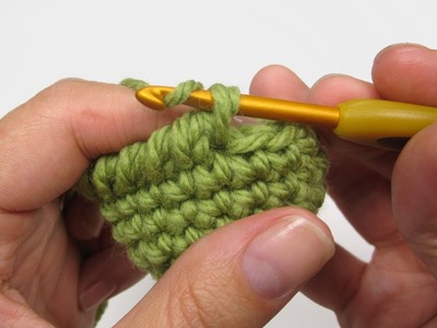 Reverse single crochet stitch aka crab stitch (right-handed)