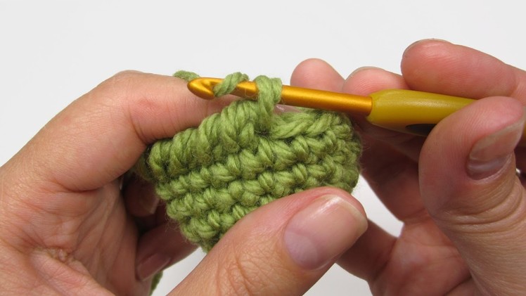Reverse single crochet stitch aka crab stitch (right-handed)