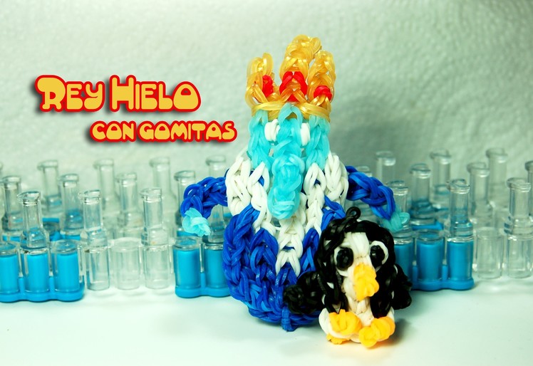 Rey Hielo con gomitas. Ice King . Adventure Time. Rainbow loom.