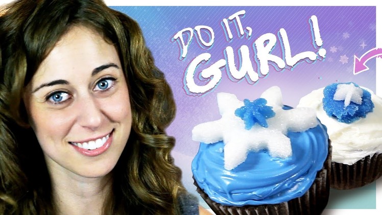 Sugar Snowflake Cupcakes - Do It, Gurl