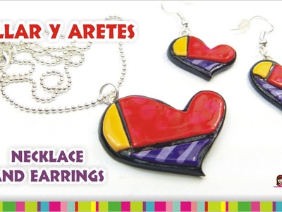 (WINNER 8 MOULDS) Necklace and earrings. (GANADOR 8 MOLDES!) Dije y anillos