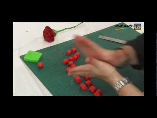 Art Lesson: How to make a Red Rose using Polymer Clay