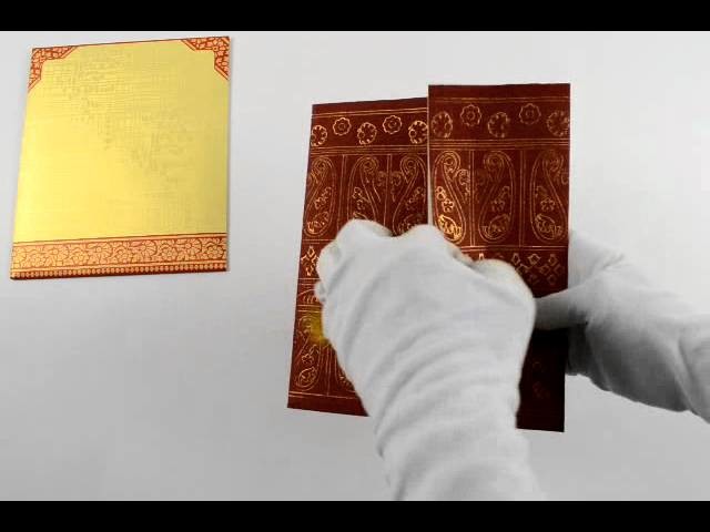D-133m, Red Color, Handmade Paper, Muslim Cards, House Warming, Muslim Wedding Cards