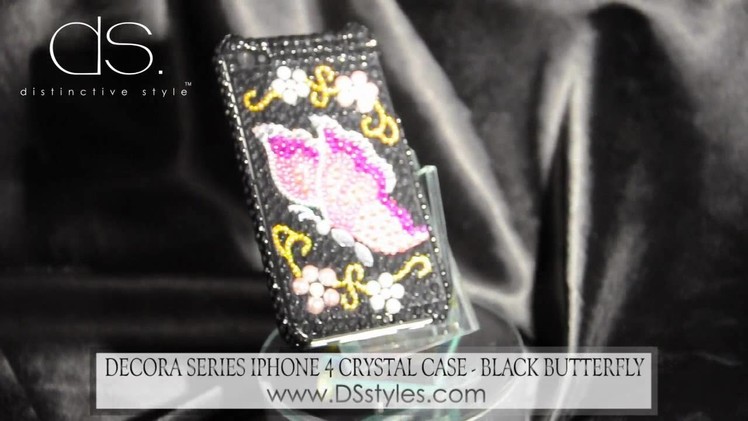 Decora Series iPhone 4 Crystal Case - Black Butterfly from dsstyles.com