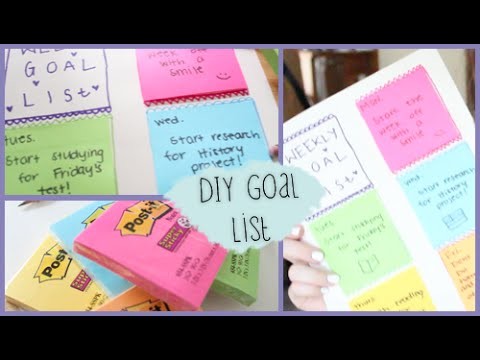 DIY Back to School Weekly Goal List #DIYwithPXB