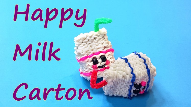 Happy Milk Carton Tutorial by feelinspiffy (Rainbow Loom)