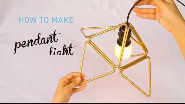 How To Make Plastic Straw Pendant Light With Triangle Modular