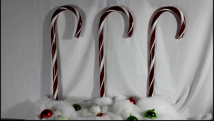 Lighted Christmas Candy Cane Path Markers