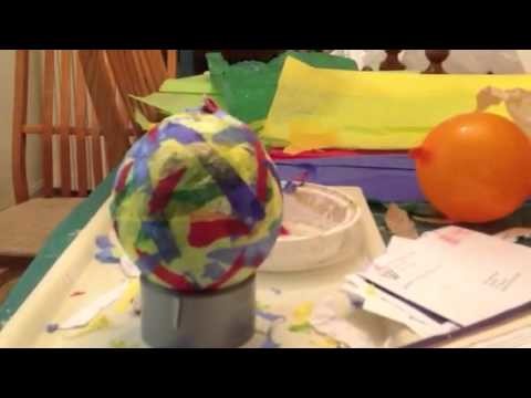 Making a colorful paper mache bowl with tissue paper