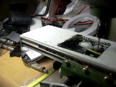Making a shim with a beer can and DIY CNC