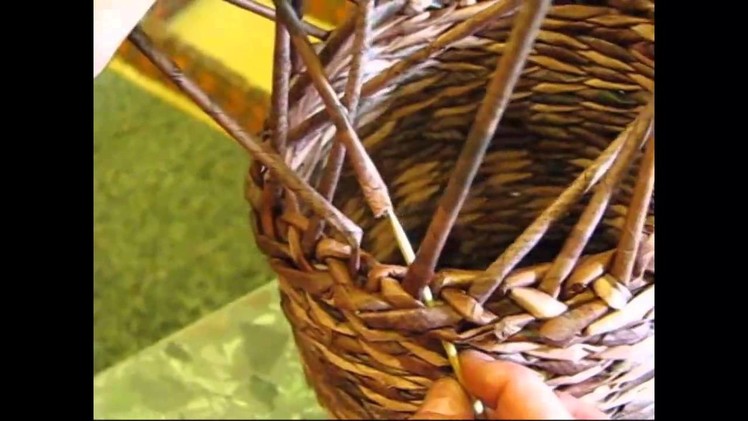 Newspaper basket. How to make the edging. Part  6.