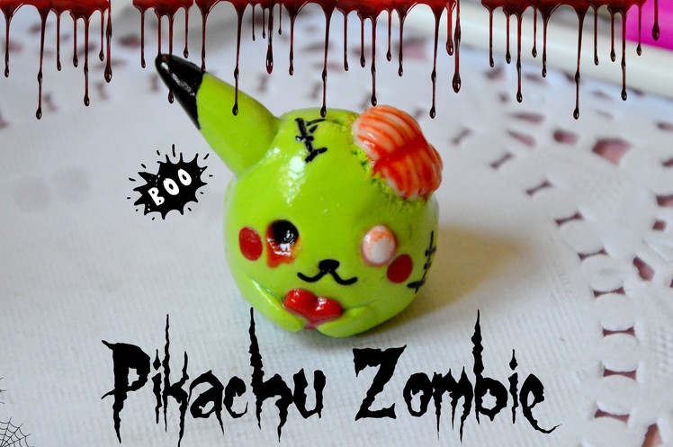 Pikachu Zombie-Polymer Clay tutorial