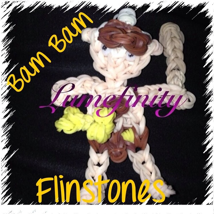 Rainbow Loom bands Bamm Bamm - Flinstones Figure Charm by Lumefinity  - How to