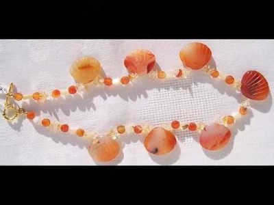Sea Shell Carnelian Stone's Necklace