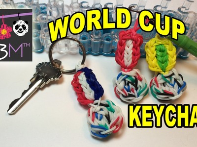 2014 FIFA World Cup Brazuca Ball Keychain on the Rainbow Loom