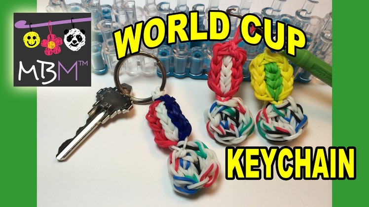 2014 FIFA World Cup Brazuca Ball Keychain on the Rainbow Loom