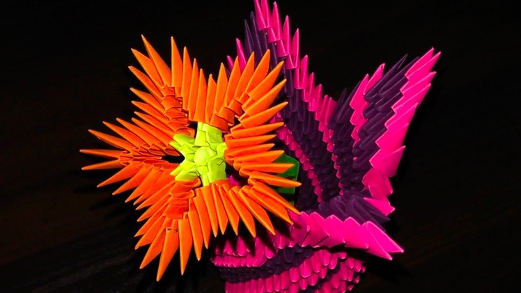 3D origami flowers (flower) a master class for beginners