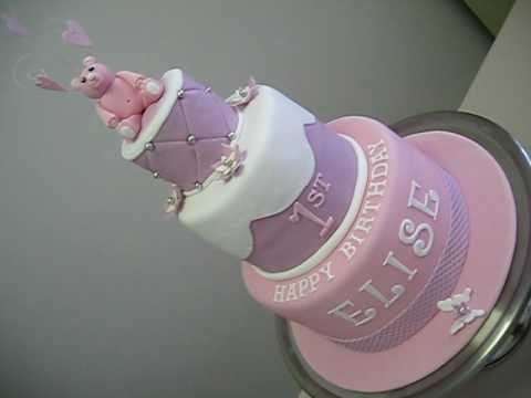 Baby's 1st Birthday 3 Tier Cake & Mini 4 Tier Anniversary Cake