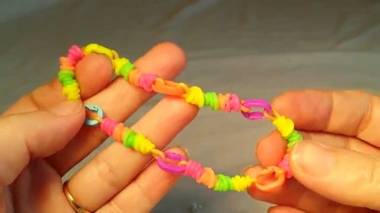 Candy bead bracelet with a hook -Rainbow loom Bracelet
