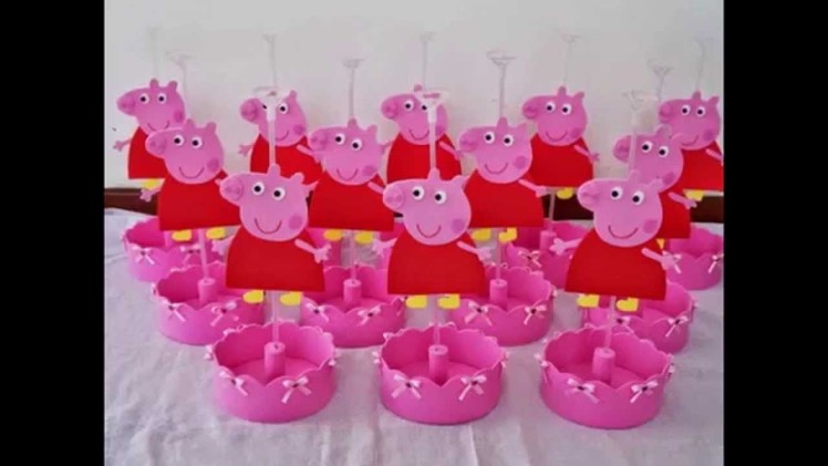 Centro de Mesa Festa Infantil tema Peppa Pig (centerpiece for children's party)