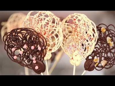 Chocolate Lace Lollipops That Are Shockingly Easy to Make
