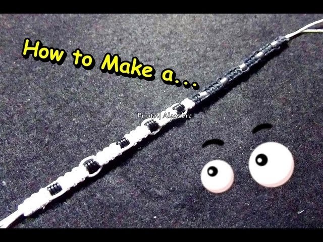 Como Hacer "Pulsera del Ying Yang".How to Make a "Bracelet Ying Yang "-By Puntoy Alambre.