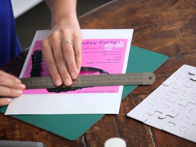 Create your own Jigsaw Party Invitations with a Kodak Printer