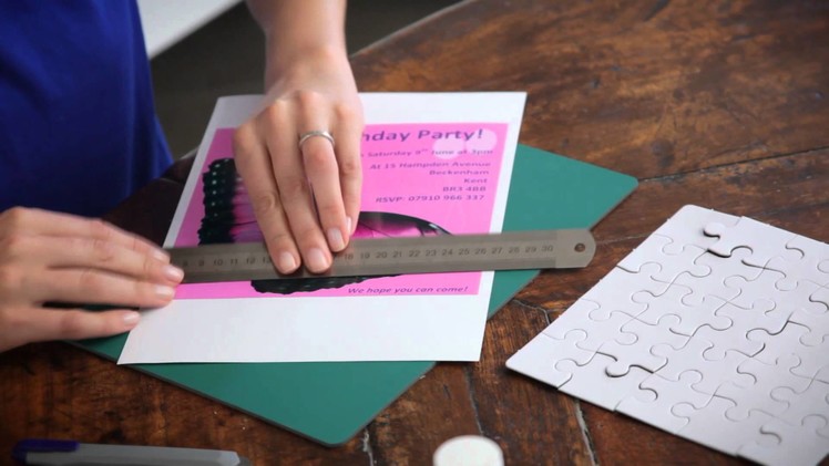 Create your own Jigsaw Party Invitations with a Kodak Printer