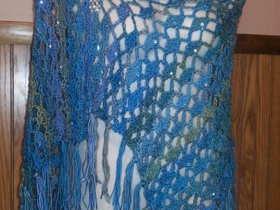 #Crochet Womans Shawl Wrap Shells and Arches Stitch #TUTORIAL