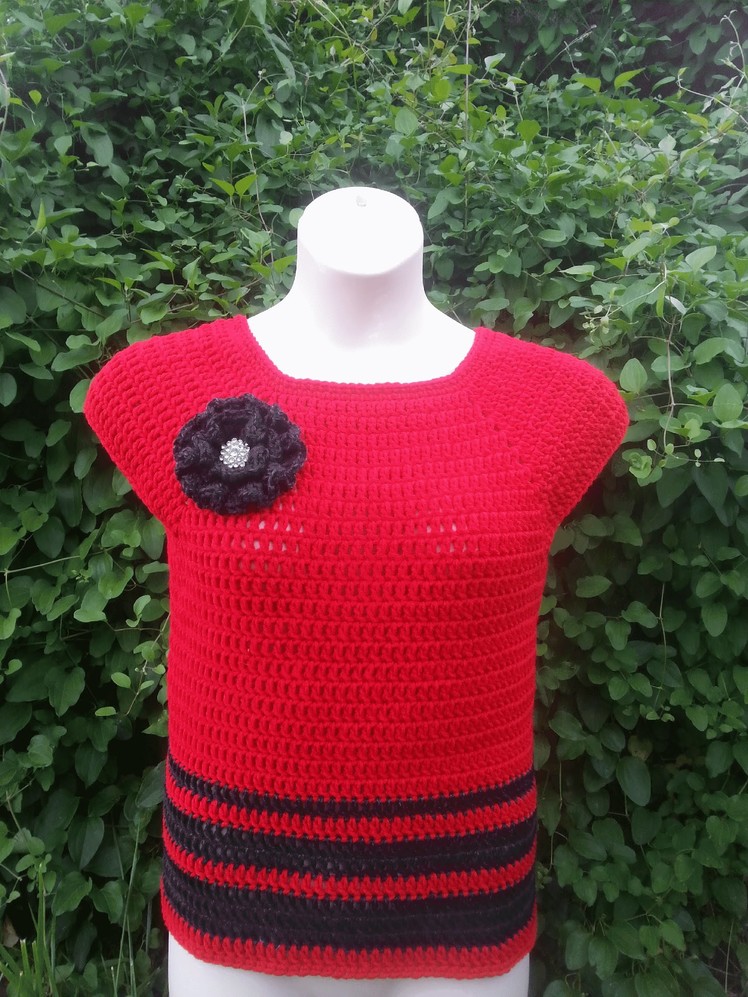 #Crochet Womens L.XL Top Blouse Shirt #TUTORIAL