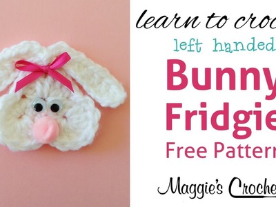Cute Bunny Fridgie Free Crochet Pattern - Left Handed