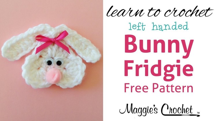 Cute Bunny Fridgie Free Crochet Pattern - Left Handed