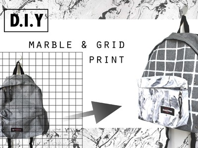 D.I.Y. Marble & Grid Print | 5feet-6inches for EASTPAK