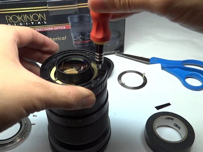 Declicking a rokinon.samyang 35mm 1.4 lens manual focus -- Cine version!